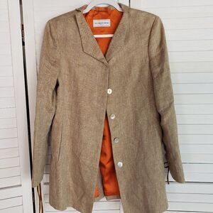 Michele Negri Linen Lace Up Blazer Size 42